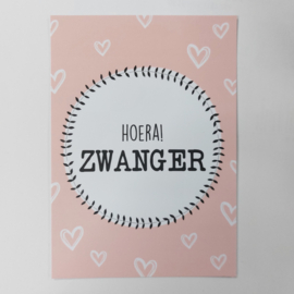 Ansichtkaart | Hoera! Zwanger