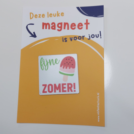 Ansichtkaart met magneet  | Fijne zomer