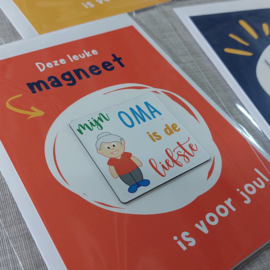 Ansichtkaart met magneet | Oma