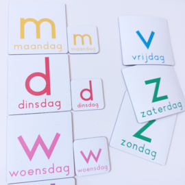 Dagen van de week (Schatkist) 5 x 5 cm