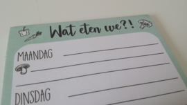 Notitieblokje Wat eten we?