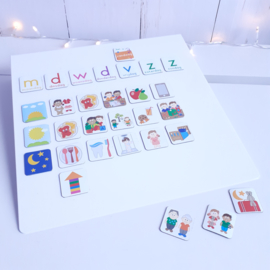 Magneetbord 25 x 25 cm | wit (staand)