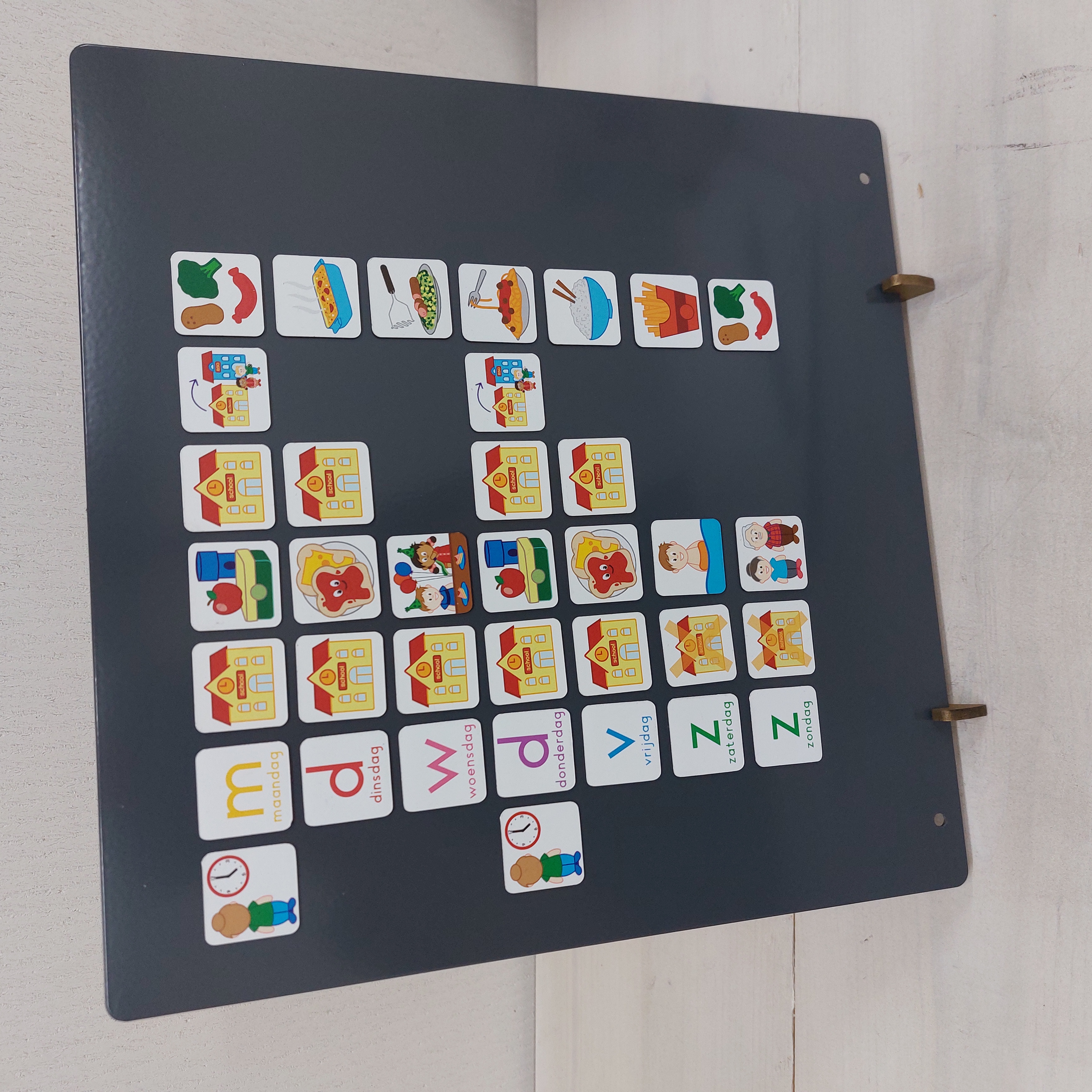 Magneetbord 30 x 30 cm | grijs
