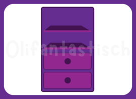 Kiesbord magneet | Kast (paars)