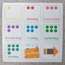 Dagen van de week | Schatkist (stippen)