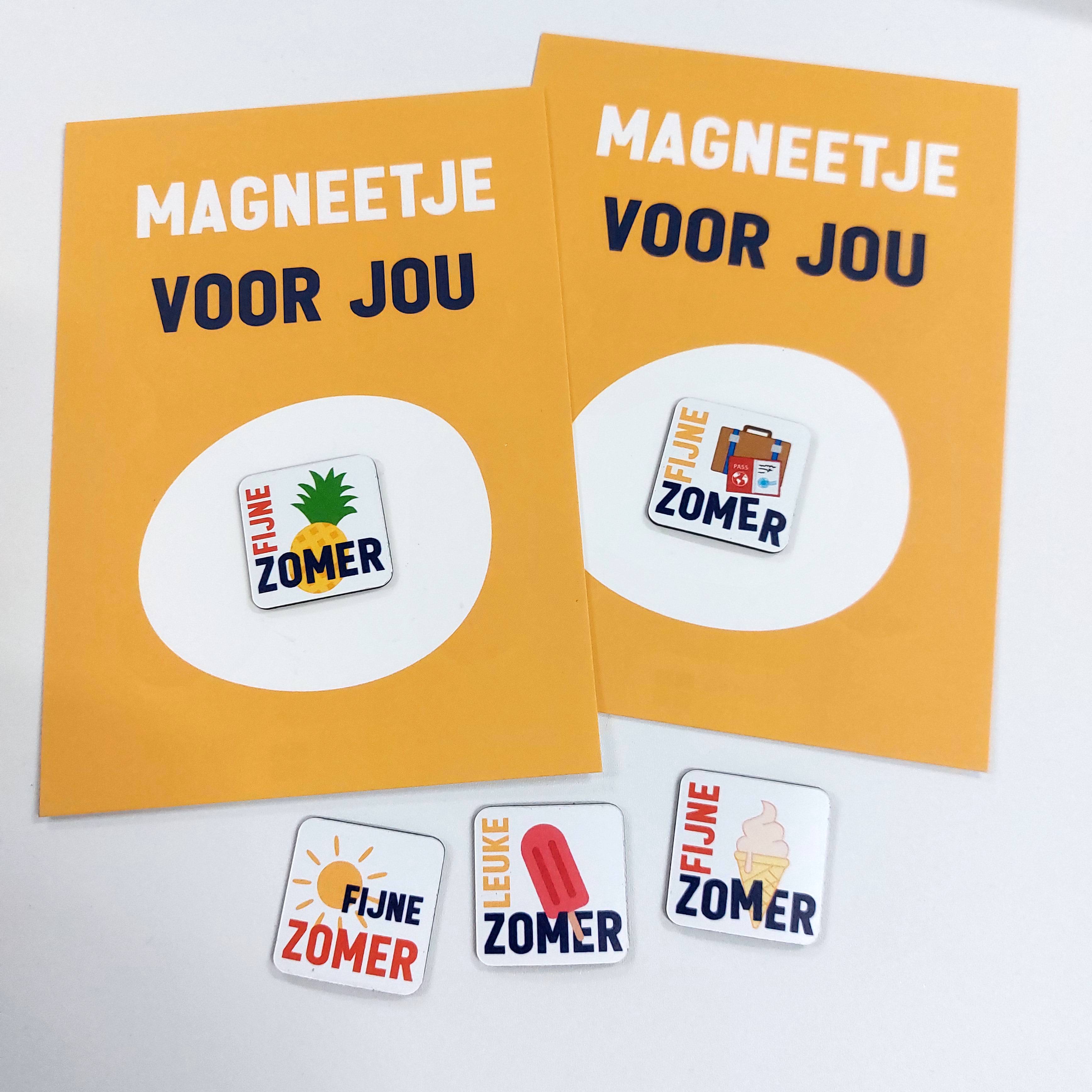 Ansichtkaart met magneetje  | Fijne zomer