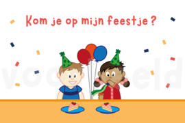 Uitnodiging Kinderfeestje (kaart A6)