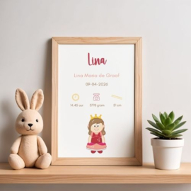 Geboorteposter 'Lina'