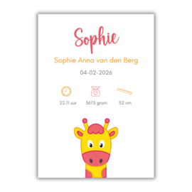 Geboorteposter 'Sophie'