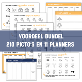 Printable | Diverse planners incl 210 dagritme picto's