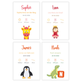 Geboorteposter 'Lina'