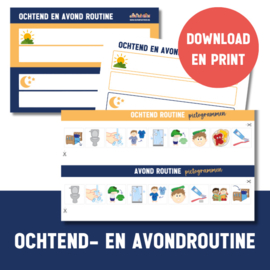 Printable | Ochtend- en avondroutine