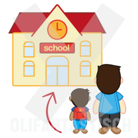 School | Papa brengt je naar school
