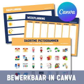 Printable | Dagritme pictogrammen (Canva)