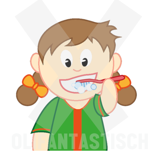 Hygiëne | Tanden poetsen (meisje 1)