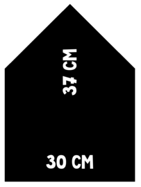 Magneetbord 30 x 37 cm | zwart (staand)
