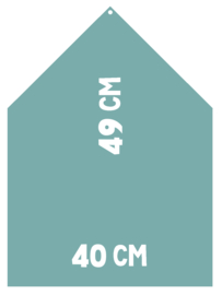 Magneetbord 40 x 49 cm | turquoise (hangend)