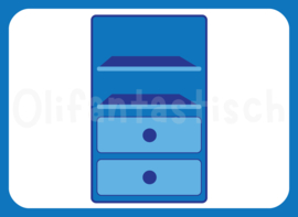 Kiesbord magneet | Kast (blauw)