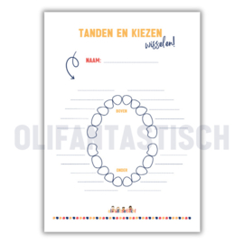 Printable | Tanden- en kiezenkaart