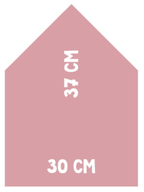 Magneetbord 30 x 37 cm | roze (staand)