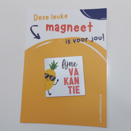 Ansichtkaart met magneet  | Fijne vakantie