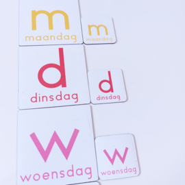 Dagen van de week (Schatkist) 5 x 5 cm