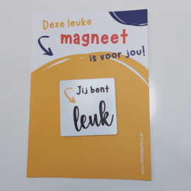 Ansichtkaart met magneet  | Jij bent leuk