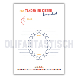 Printable | Tanden- en kiezenkaart