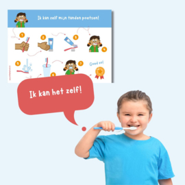 Printable | Routinekaart tandenpoetsen (m)