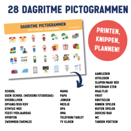 Printable | Dagritme pictogrammen