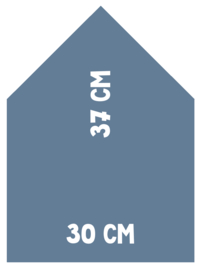Magneetbord 30 x 37 cm | blauw (staand)