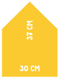 Magneetbord 30 x 37 cm | geel (staand)
