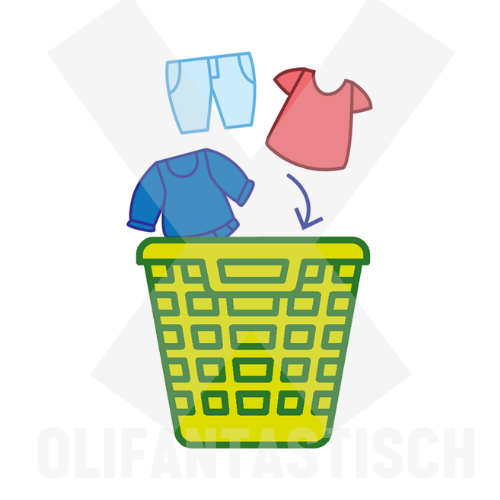 Klusjes | Was in de wasmand