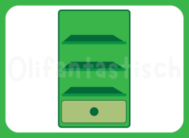 Kiesbord magneet | Kast (groen)