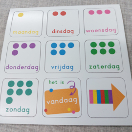 Dagen van de week | Schatkist (stippen)