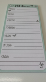 Notitieblokje Wat eten we?