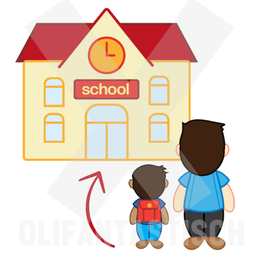 School | Papa brengt je naar school