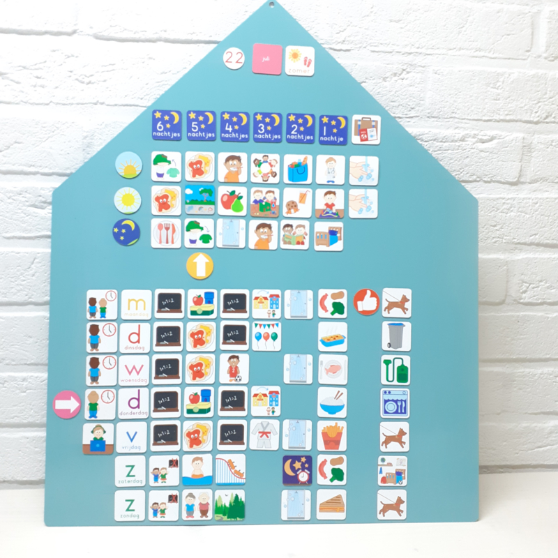 Uil ethiek grip Magneetbord huisje 40 x 49 cm te gebruiken als planbord