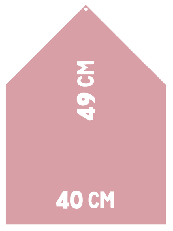 Magneetbord 40 x 49 cm | roze (hangend)