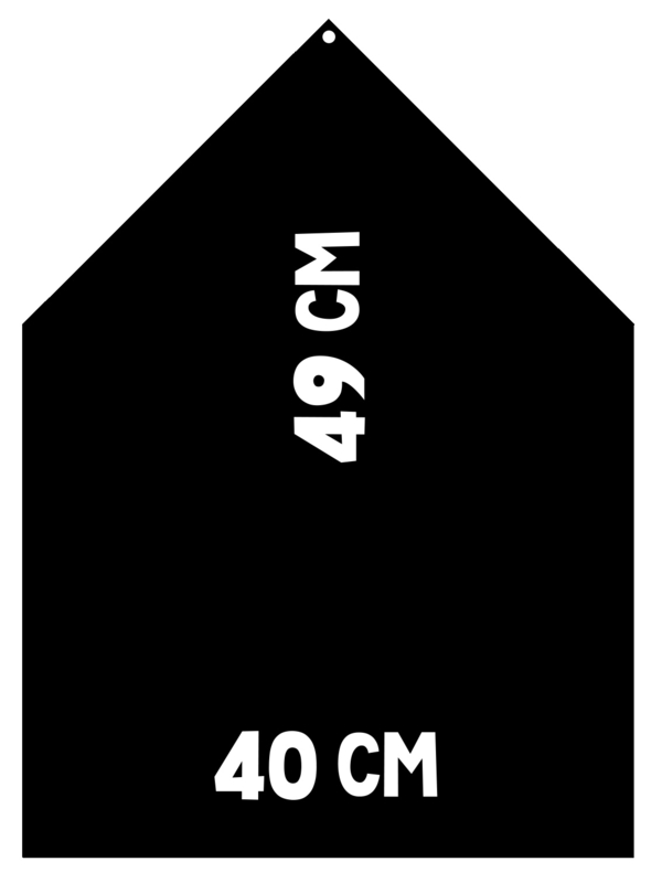 Magneetbord 40 x 49 cm | zwart (hangend)