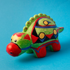 Spaarpot Dinosaurus - wit - 16 cm