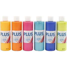 Plus Color Acrylverf | 6 kleuren | 60 of 250 ml