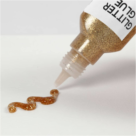 Glitterlijm - 25 ml -  keuze uit Goud, Zilver of Roze