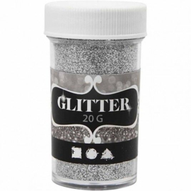 Glitter Zilver 20 gram