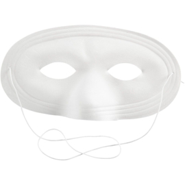 Maskertje met velours afwerking - 10 x 17,5 cm - incl. elastiek