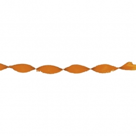 Feestelijke papieren slingers  | oranje | 6 m