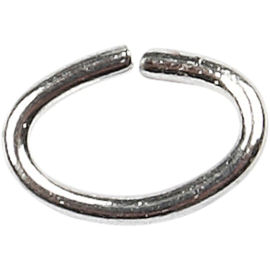 Ring - dikte 0,7 mm - Binnenmaat 4 mm - verzilverd - 50 st