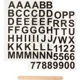 Rub-On Stickers - Letters en Cijfers - o.a. voor textiel