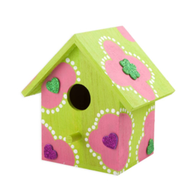 Knutselpakket Kinderfeestje - Houten Vogelhuisjes versieren