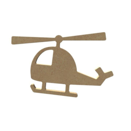 MDF Helikopter - 10 x 16 cm